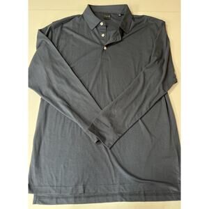 Dunning‎ Men’s navy long sleeve golf polo XL